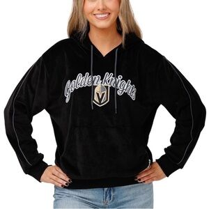 FOCO NHL Women’s Golden Knight Fashion Velour Hooded Sweatshirt. Size S